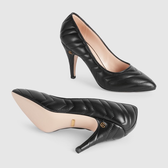 NEW GUCCI Matelasse Leather Pumps - Picture 6 of 9